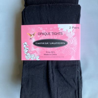 Womens Chinese Laundry Brand Black Tights Size M/L